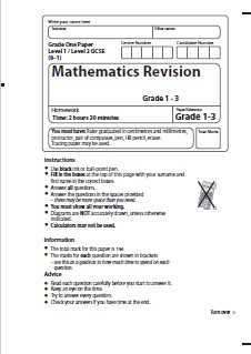 Answers to grade 1 - 2 test C